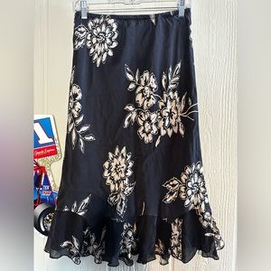“Vintage” 90s/2000s Skirt with Ruffle Hem at Knees